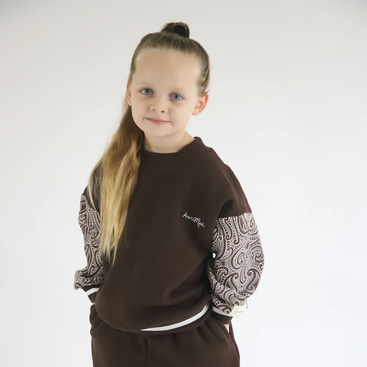 The Wolf Pullover Track set - Chocolate Brown