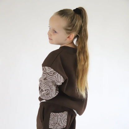 The Wolf Pullover Track set - Chocolate Brown
