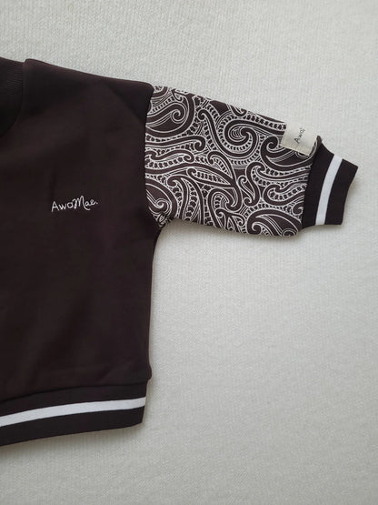 The Wolf Pullover Track set - Chocolate Brown