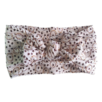 Stretch Bow Headband - Coffee Bean