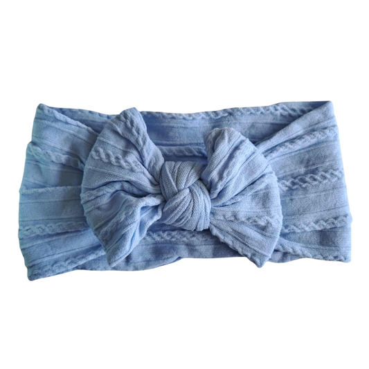 Stretch Bow Headband - Cornflower