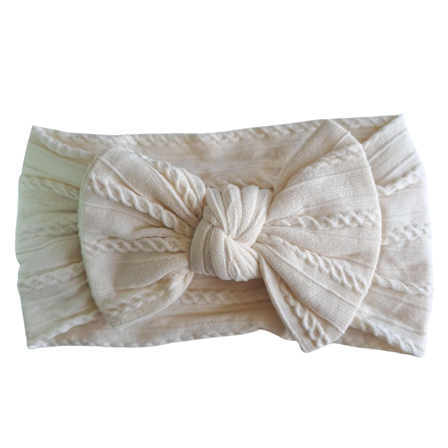Stretch Bow Headband - Cream