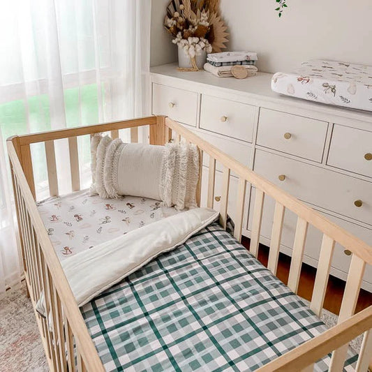 Cyprus Plaid Cot Quilt