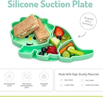 Silicone Suction Plate - Dinosaur