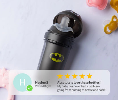 Double Anti-Colic Baby Bottle 240 ml - Batman