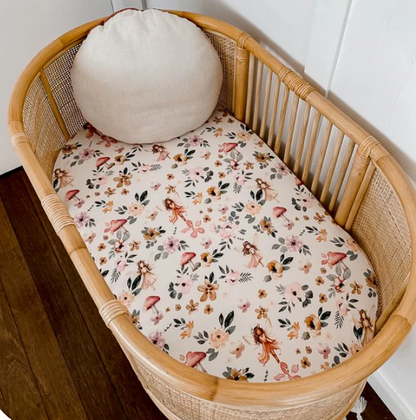 Fairy Garden Bassinet Sheet / Change Mat Cover