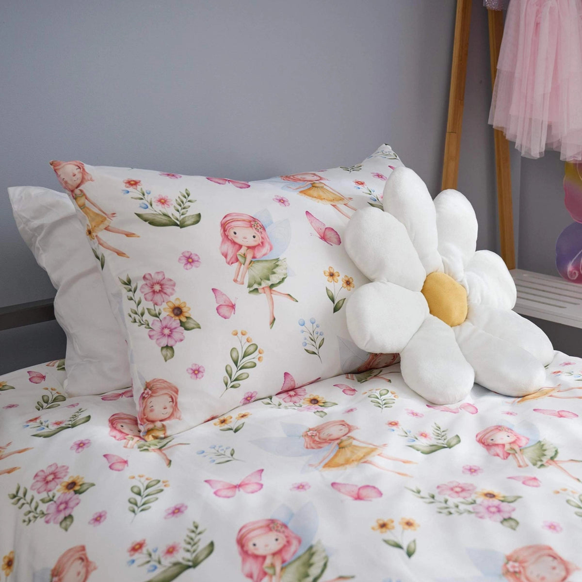 Reversible Enchanted Fairies Quilt Cover Set - Single Bed