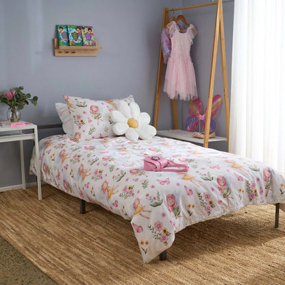 Reversible Enchanted Fairies Quilt Cover Set - Single Bed