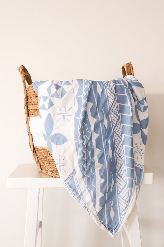 Fōlau Moana Layered Muslin Blanket (Samoa)