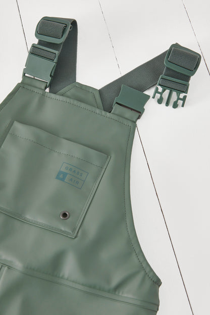 Khaki Green Waterproof Dungarees