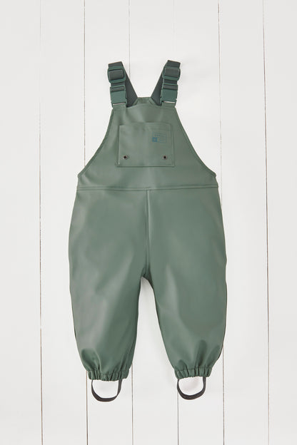 Khaki Green Waterproof Dungarees