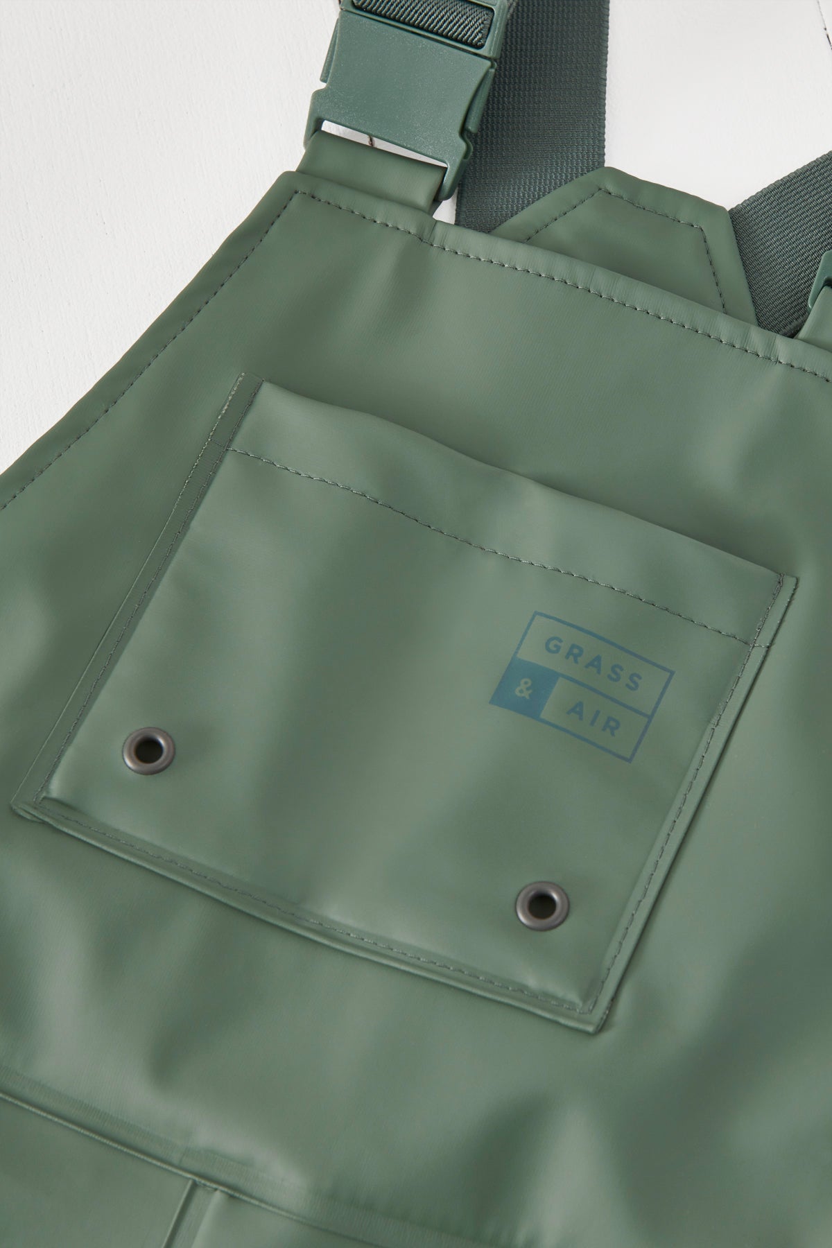 Khaki Green Waterproof Dungarees