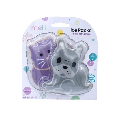 Melii Gel Ice 2 Pack - Cat + Bulldog