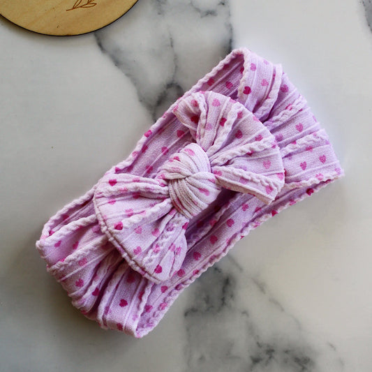 Stretch Bow Headband - Hearts