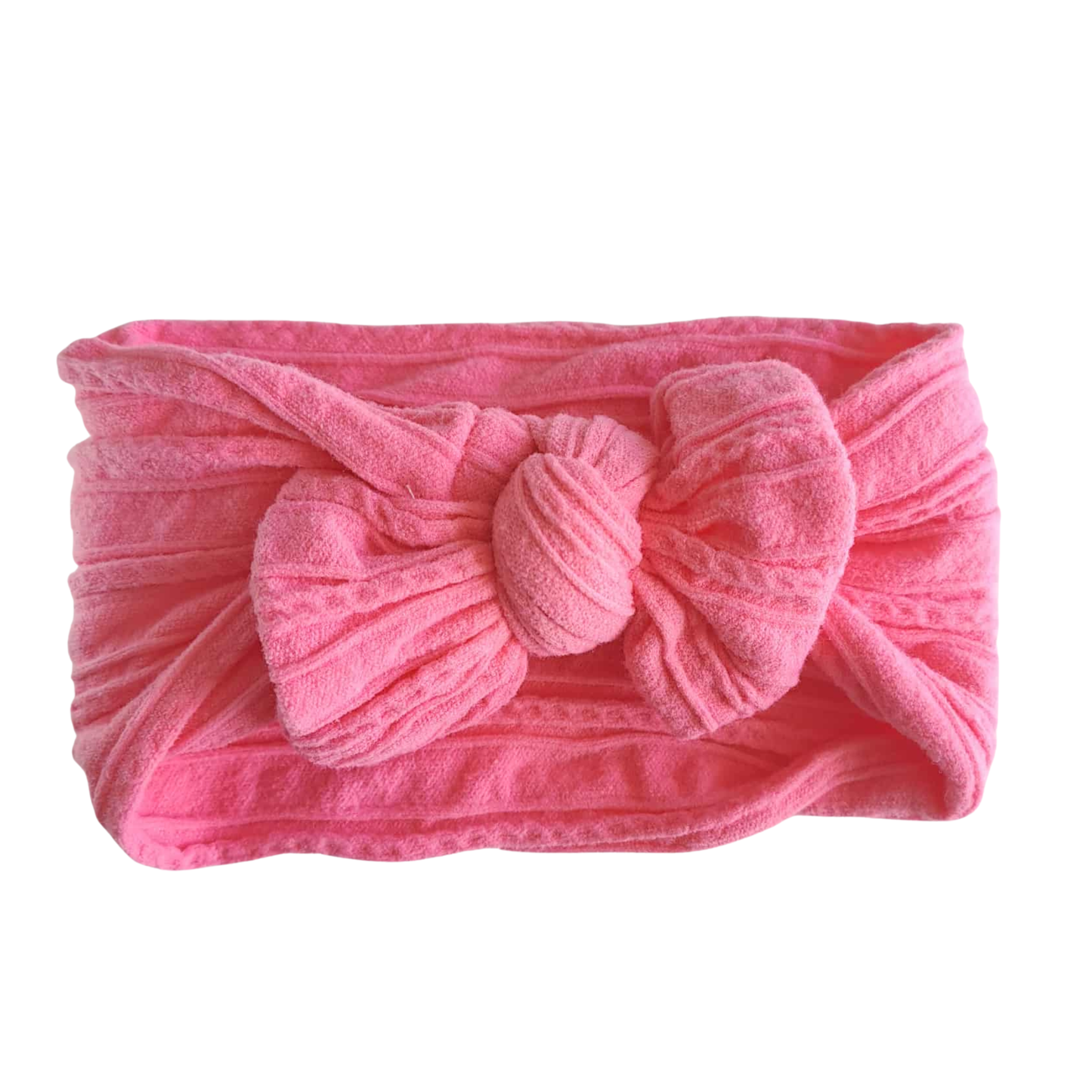 Stretch Bow Headband - Hot Pink