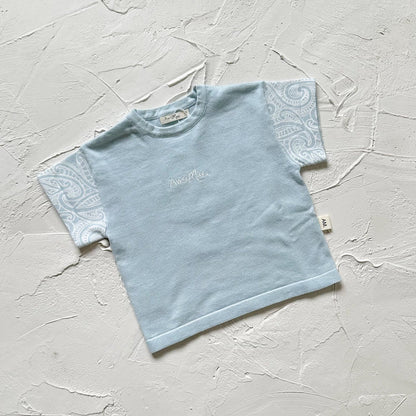 The Wolf Oversized Knit Tee - Sky