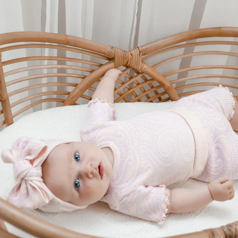 The Wolf Short Sleeve Ribbed knit bodysuit - Petal & Bloom