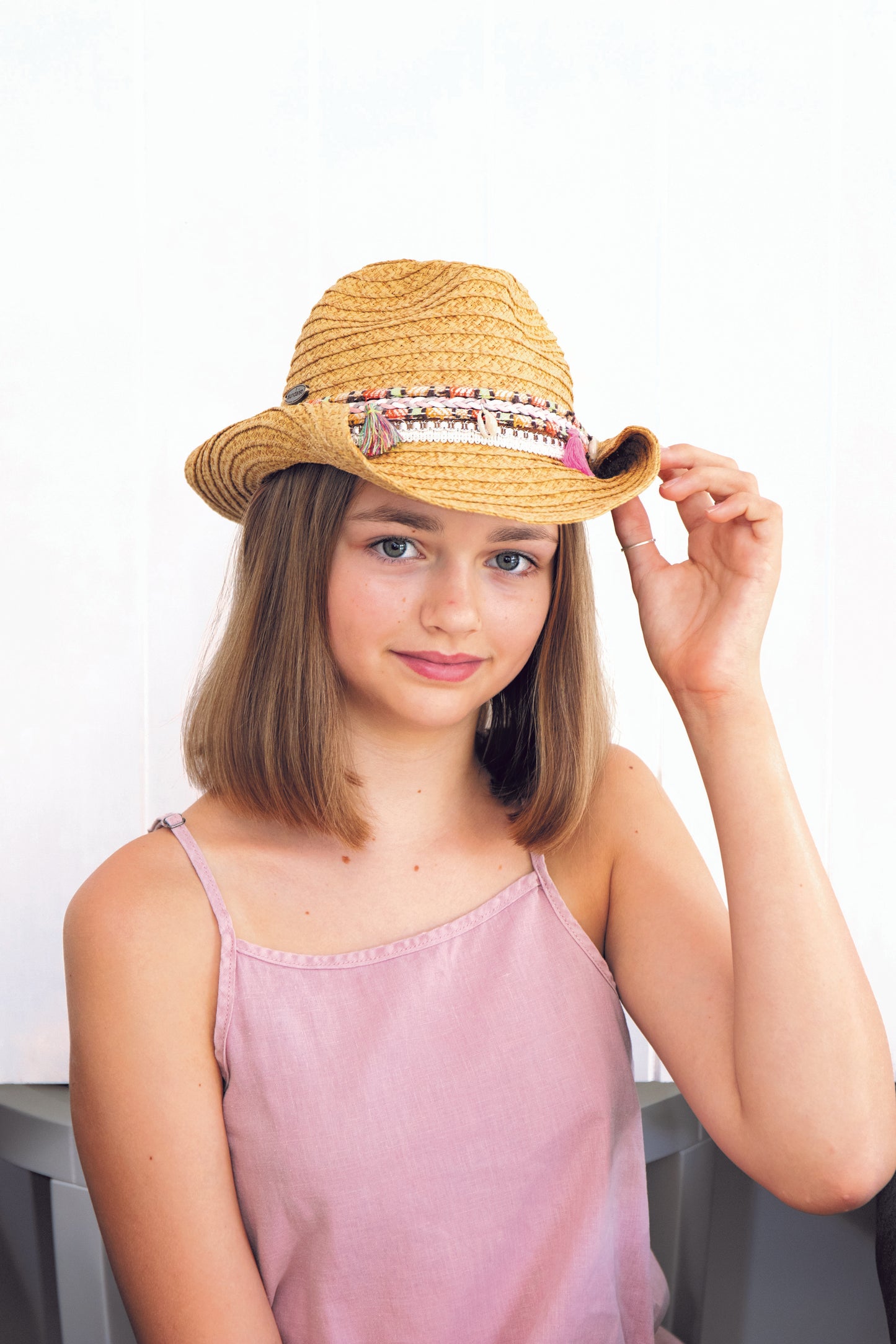 Imogen Shell And Tassel Trim Cowgirl Hat 6-12Y