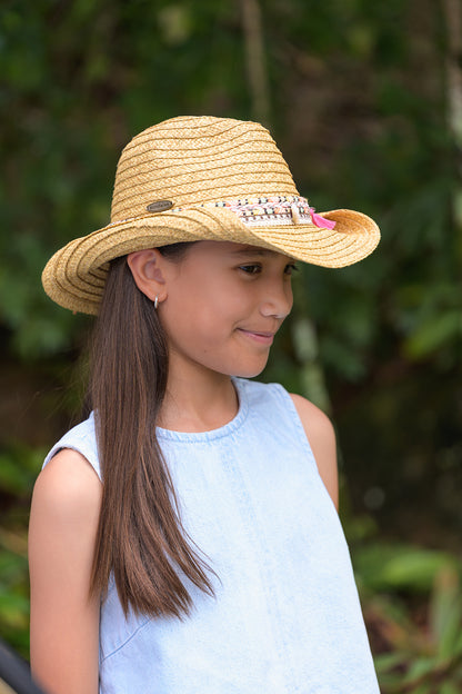 Imogen Shell And Tassel Trim Cowgirl Hat 6-12Y