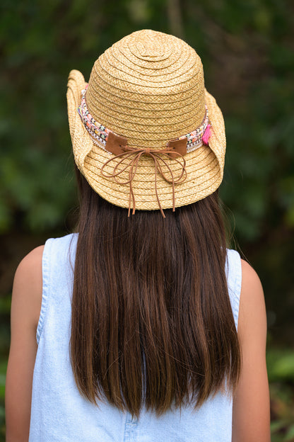 Imogen Shell And Tassel Trim Cowgirl Hat 6-12Y