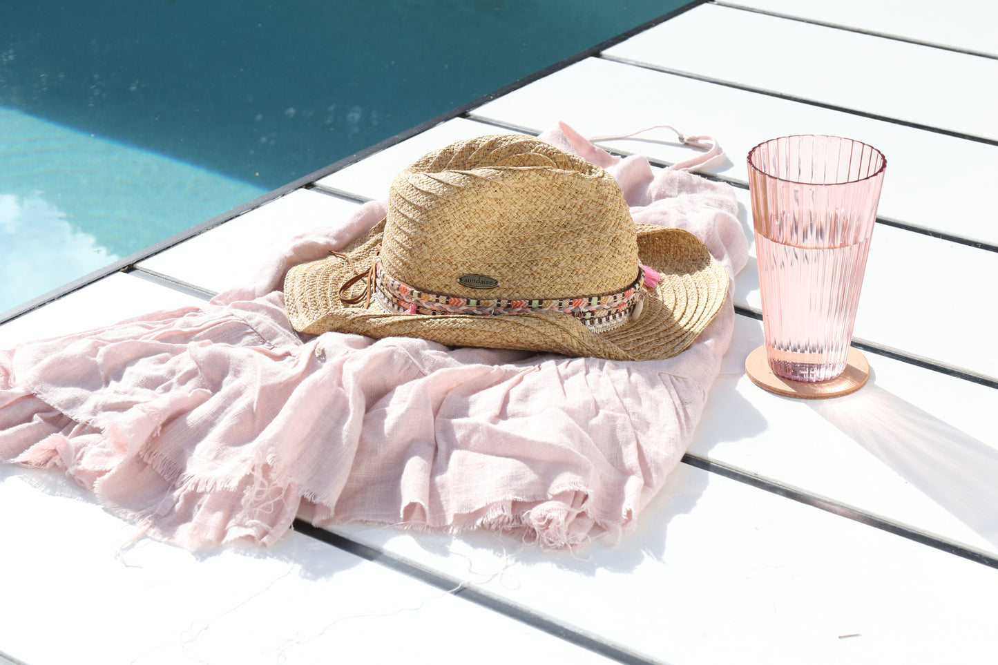 Imogen Shell And Tassel Trim Cowgirl Hat 6-12Y