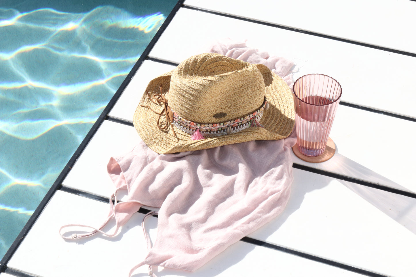 Imogen Shell And Tassel Trim Cowgirl Hat 6-12Y