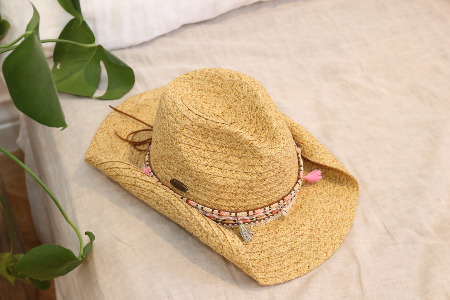 Imogen Shell And Tassel Trim Cowgirl Hat 6-12Y