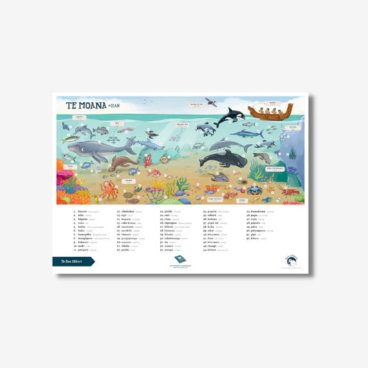 Te Reo Māori Ocean A2 Poster