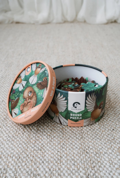 Fantail Flutter 100 Pc Round Puzzle