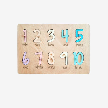 Numbers 1-10 in Māori Puzzle - Pastels