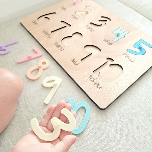 Numbers 1-10 in Māori Puzzle - Pastels