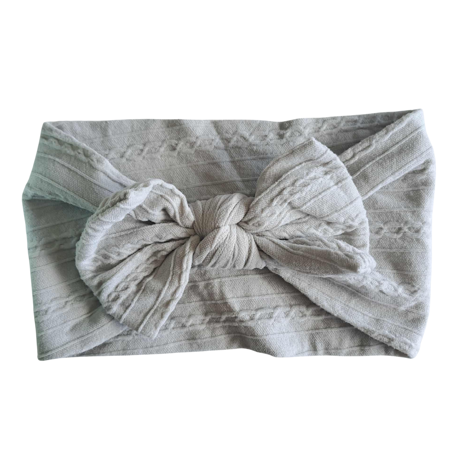 Stretch Bow Headband - Light Grey