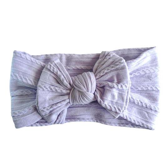 Stretch Bow Headband - Pastel Purple