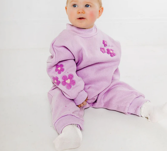 Cosy suit romper - Lilac Bloom