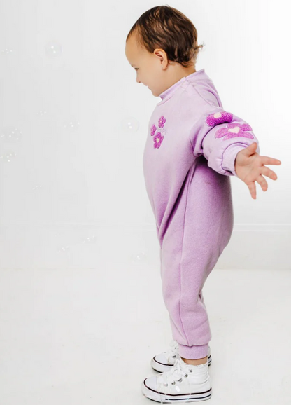 Cosy suit romper - Lilac Bloom