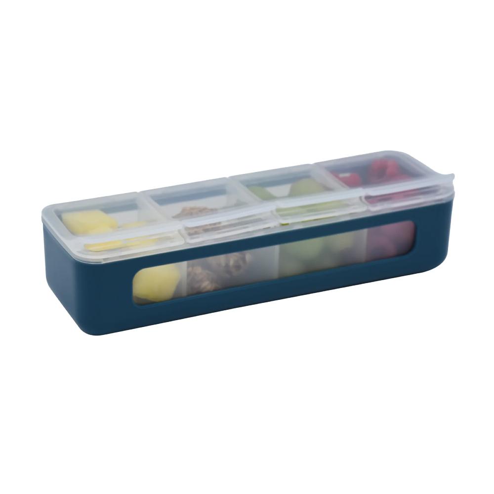 Melii 4 Compartment Snackle Box - Luxe Blue