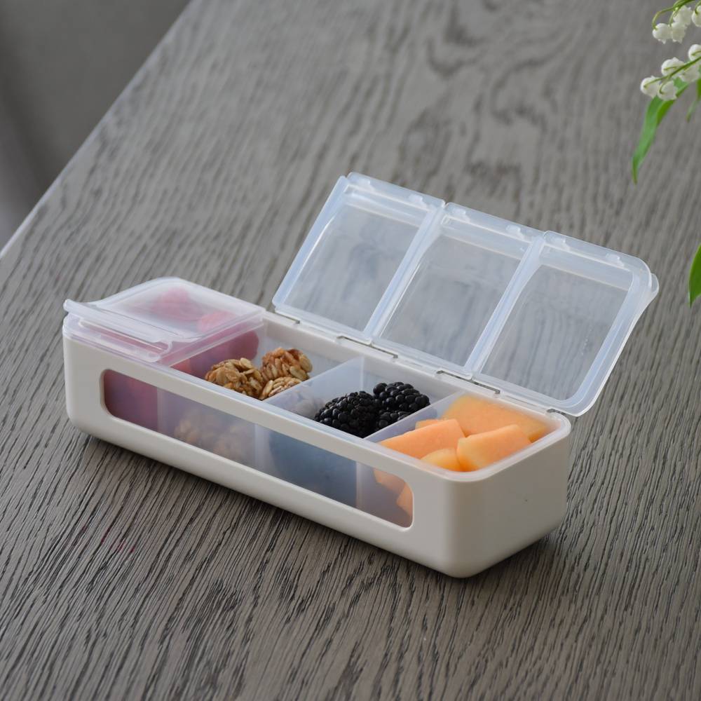 Melii 4 Compartment Snackle Box - Luxe Ivory