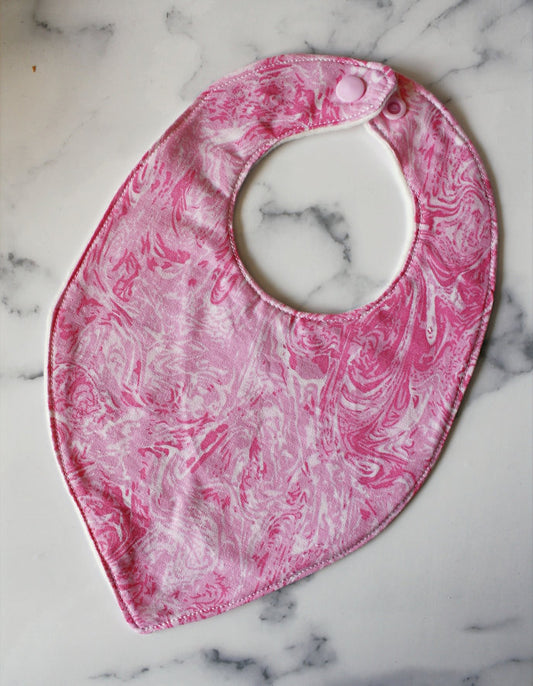 Teardrop Bib - Pink Marble