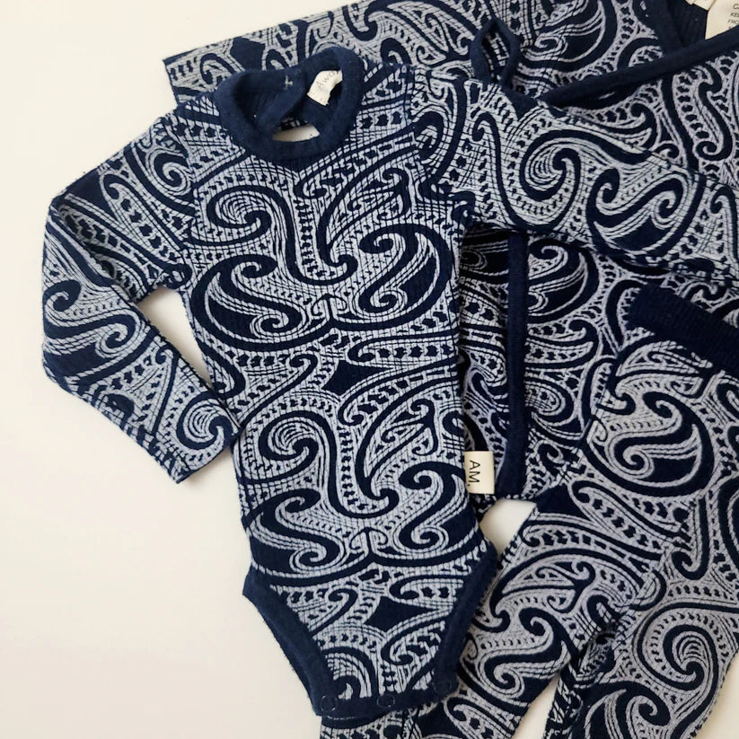 The Wolf Ribbed knit bodysuit - Midnight