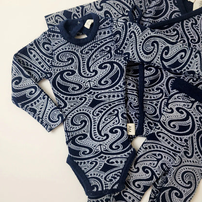 The Wolf Ribbed knit bodysuit - Midnight