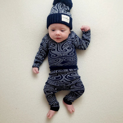 The Wolf Ribbed knit bodysuit - Midnight