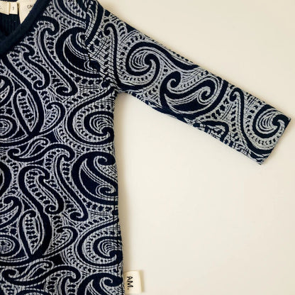 The Wolf Ribbed knit Onesie - Midnight