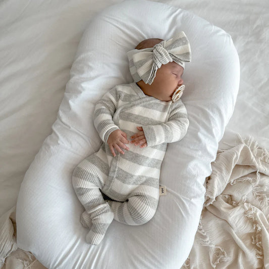 Ribbed knit Onesie - Milk