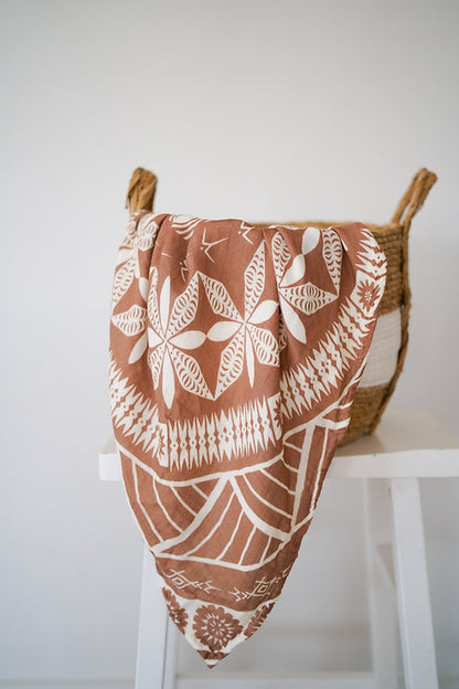 Layered Muslin Blanket (Poly) - Mocha