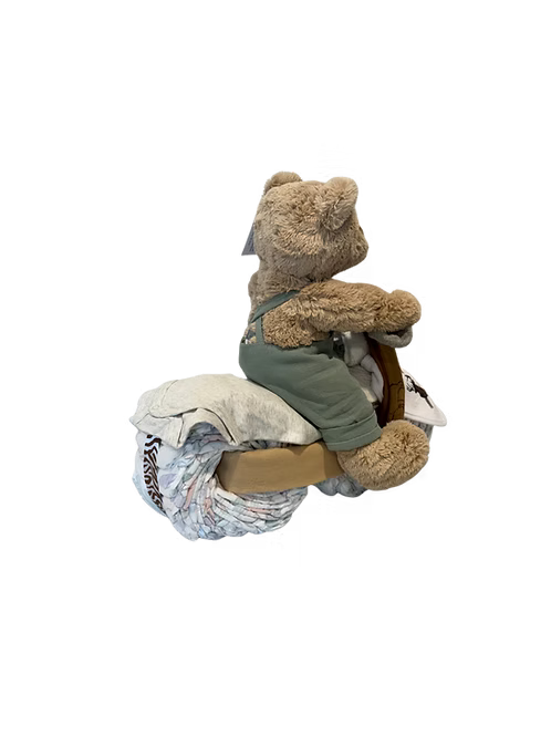 Mr Honey Bear Motorbike Nappy Cake