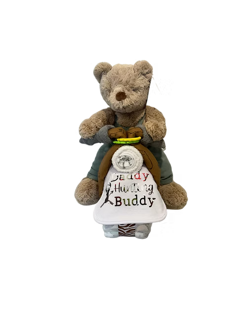 Mr Honey Bear Motorbike Nappy Cake