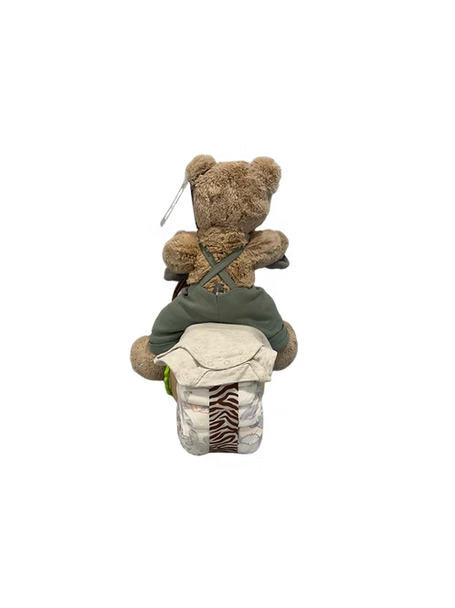 Mr Honey Bear Motorbike Nappy Cake