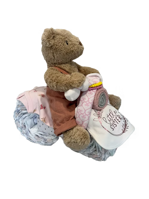 Mrs Honey Bear Motorbike Nappy Cake