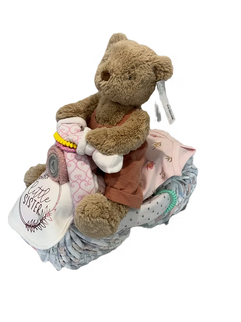 Mrs Honey Bear Motorbike Nappy Cake
