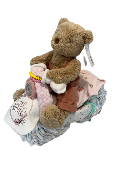 Mrs Honey Bear Motorbike Nappy Cake